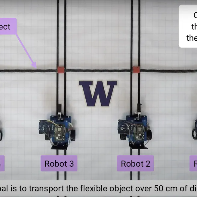 Accelerated-Gradient-Based Flexible-Object Transport With Decentralized Robot Teams